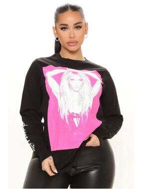 Britney Spears Long Sleeve Top - Black NWOT